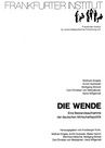 Die Wende - Eine Bestandsaufnahme der deutschen Wirtschaftspolitik (vergriffen)