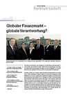 Globaler Finanzmarkt - globale Verantwortung?