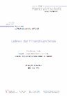 Lehren der Finanzmarktkrise