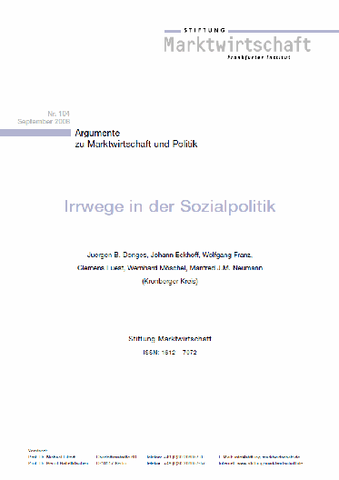 Irrwege in der Sozialpolitik