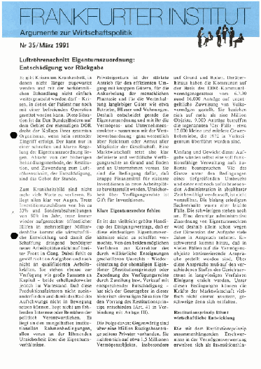 Luftröhrenschnitt Eigentumszuordnung: Entschädigung vor Rückgabe