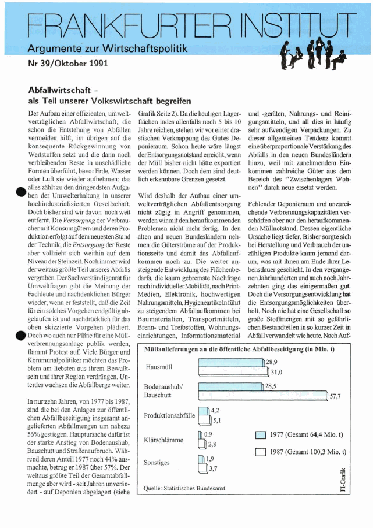 Abfallwirtschaft – als Teil unserer Volkswirtschaft begreifen