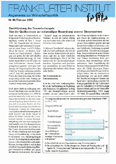 Durchforstung des Steuerdschungels: Von der Quellensteuer zur notwendigen Neuordnung unseres Steuersystems