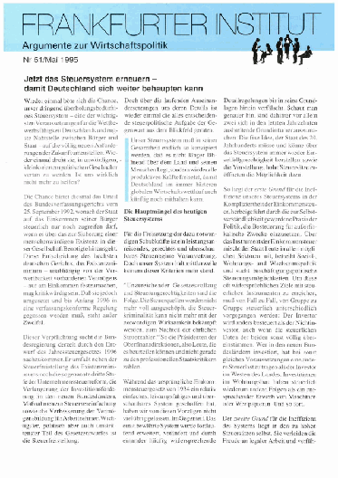 Jetzt das Steuersystem erneuern - damit Deutschland sich weiter behaupten kann