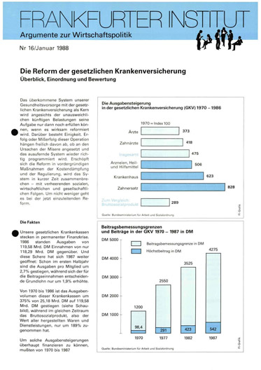 Die Reform der gesetzlichen Krankenversicherung
