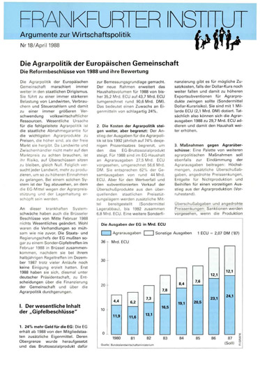 Die Agrarpolitik der Europäischen Gemeinschaft