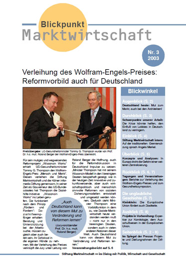 3/2003 - Blickpunkt Marktwirtschaft