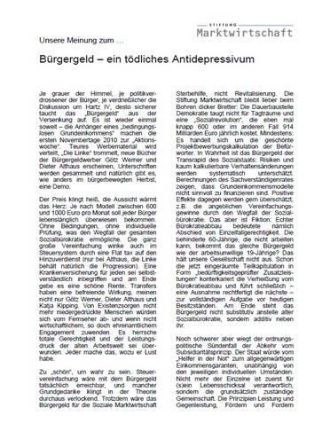 Bürgergeld – ein tödliches Antidepressivum