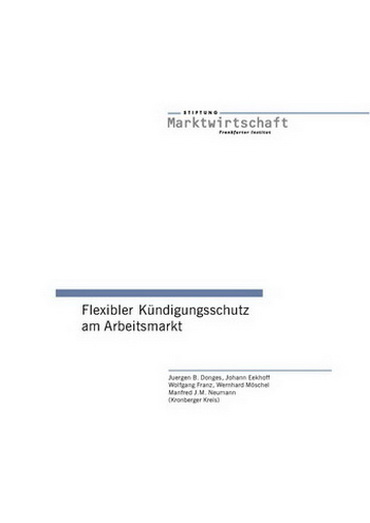 Flexibler Kündigungsschutz am Arbeitsmarkt