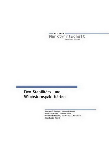 Den Stabilitäts- und Wachstumspakt härten