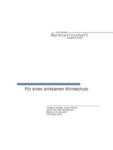 Für einen wirksamen Klimaschutz